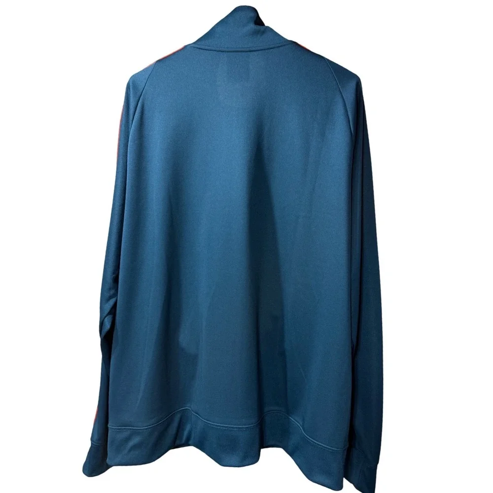 Nike Mens XXL Teal Blue Orange N98 Tribute Track Jacket Full Zip Retro Athletic